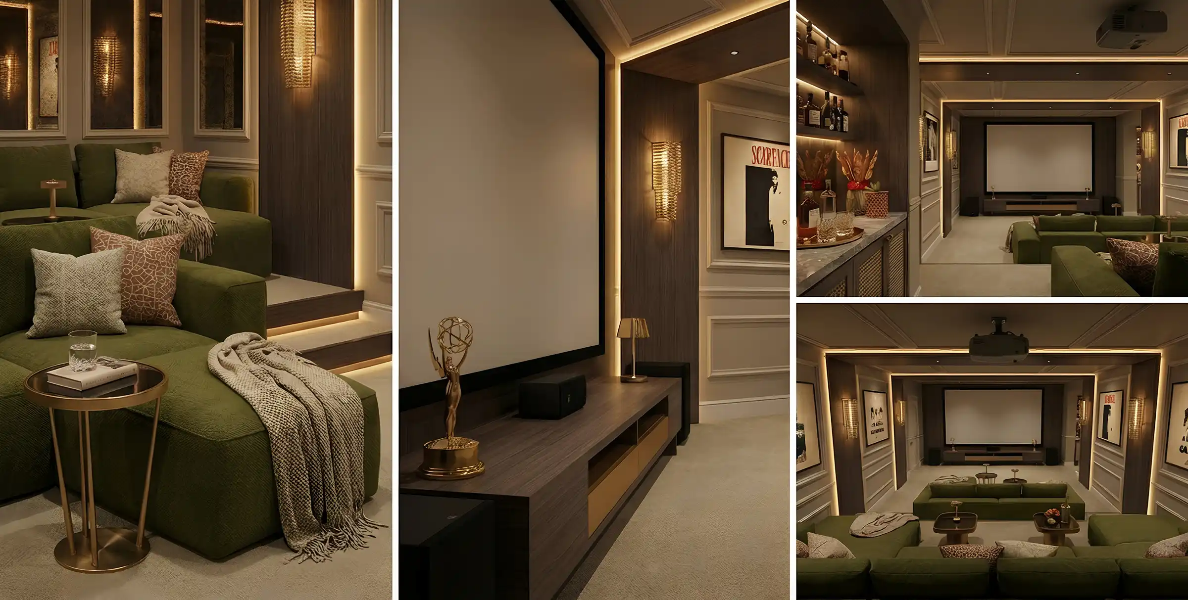 Luxury villa renovation in Marbella: soundproofed private cinema by Realta Constructions